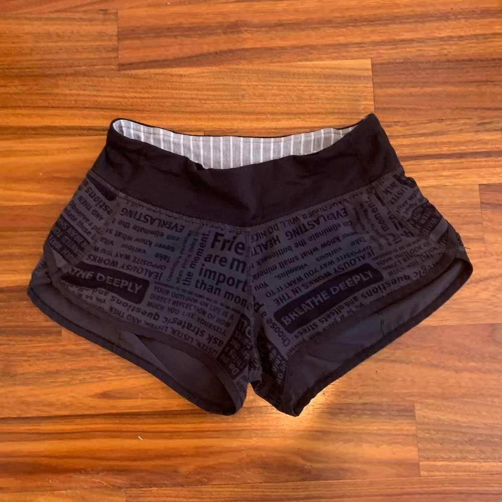 Lululemon Speed-Up Shorts | Mantra Word Print 2.5-Inch